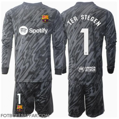 Barcelona Ter Stegen #1 Målvakt Tredje Dräkt Barn 2024-25 Långärmad (+ Korta byxor)